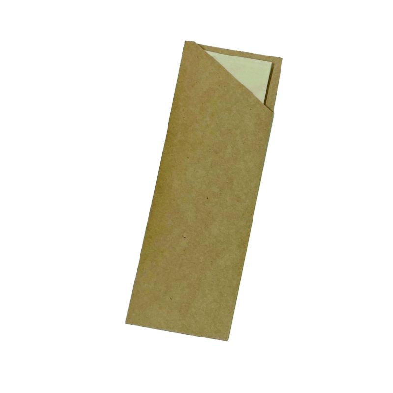 BetaEco Kraft Cutlery Pouch with Kraft Napkin