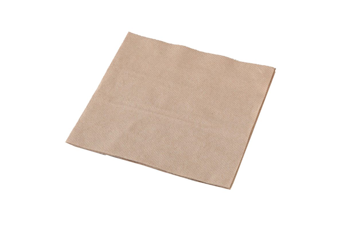 Culinaire 1 Ply Recycled Brown Kraft Lunch Quarter