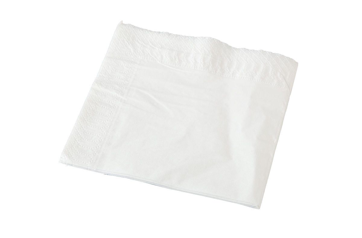 Culinaire 2 Ply White Luncheon Napkin Quarter Fold