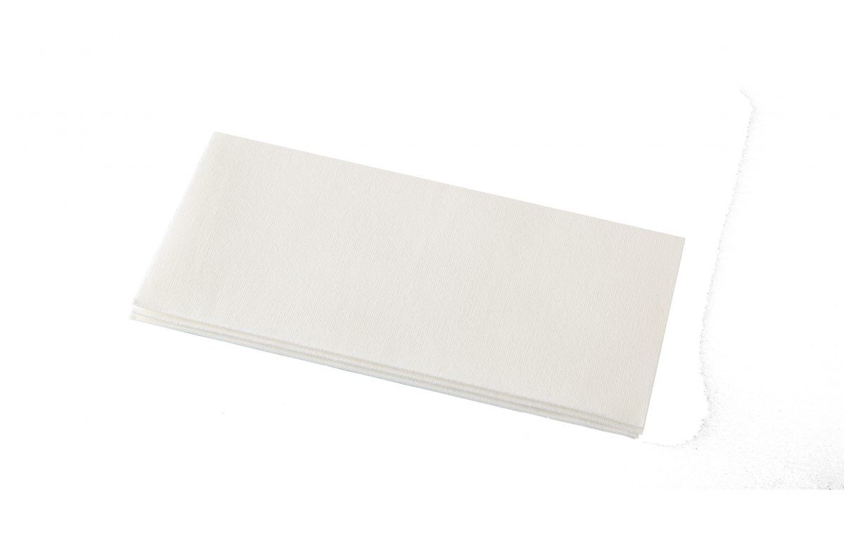 Culinaire Linen Look White Dinner Napkin GT Fold