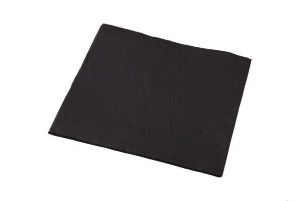 Culinaire Quilted Black Dinner Napkin Quarter Fold