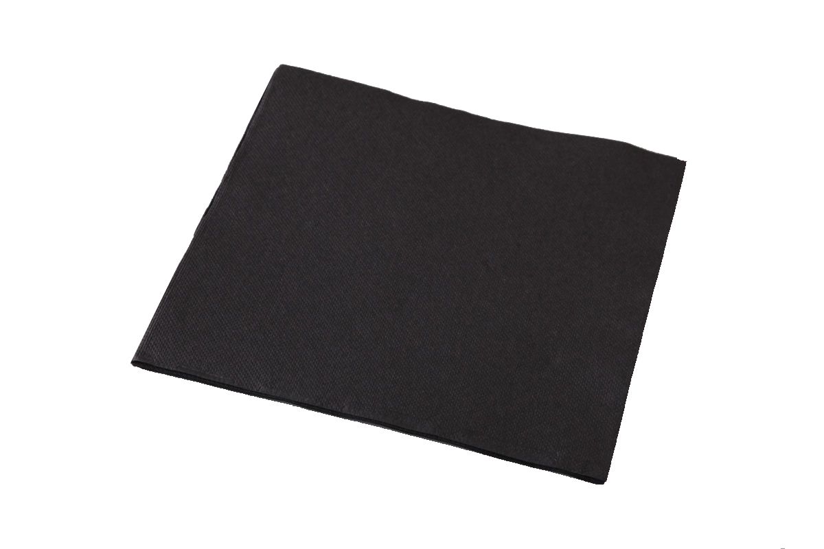 Culinaire Quilted Black Dinner Napkin Quarter Fold