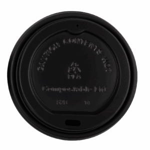 90mm PLA Lid for 8-16oz Coffee Cups - Black