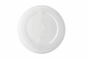 90mm PLA Lid for 8-16oz Coffee Cups - White
