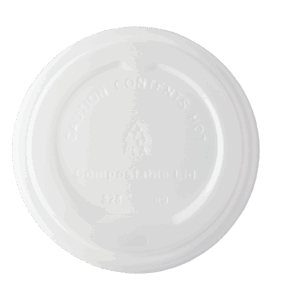 90mm PLA Lid for 8-16oz Coffee Cups - White