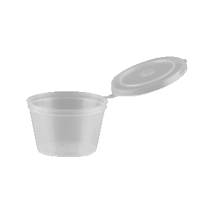 4oz / 125ml Hinged Portion Cup with Lid