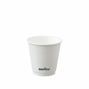 8oz Double Wall Coffee Cup - White 90mm