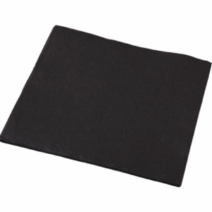 Quilted Dinner Napkin - Black Quarter Fold