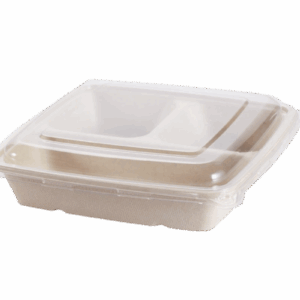Sabert Pulp 3 Compartment Tray - 9x9"