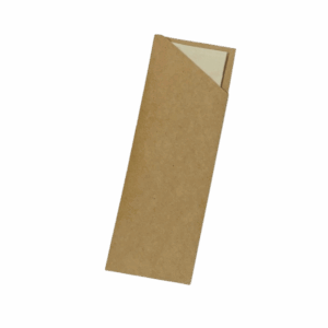 Kraft Cutlery Pouch with Kraft Napkin
