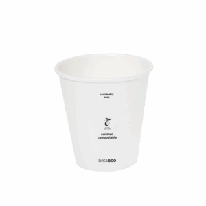 6oz PLA Single Wall Coffee Cup - White 80mm