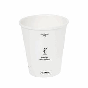 12oz PLA Single Wall  Coffee Cup - White 90mm