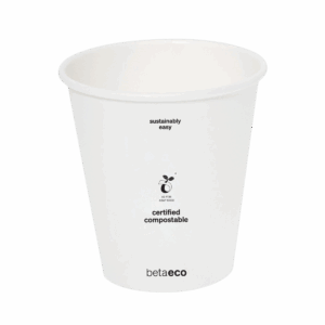 16oz PLA Single Wall Coffee Cup - White 90mm