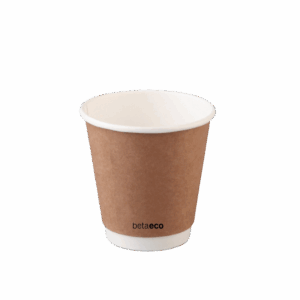 8oz Double Wall Coffee Cup - Kraft 90mm