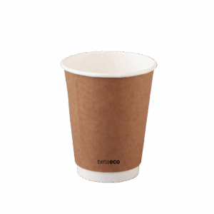 12oz Double Wall Coffee Cup - Kraft 90mm