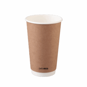 16oz Double Wall Coffee Cup - Kraft 90mm