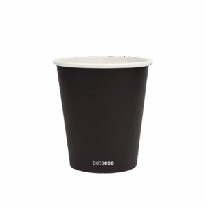 8oz Single Wall Coffee Cup - Black 90mm