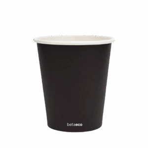12oz Single Wall Coffee Cup - Black 90mm