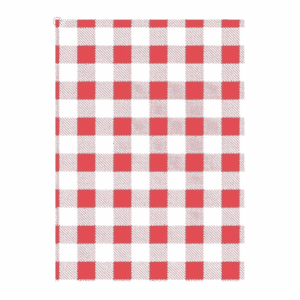 1/4 Cut Gingham Greaseproof Paper - Red (200 Pack)